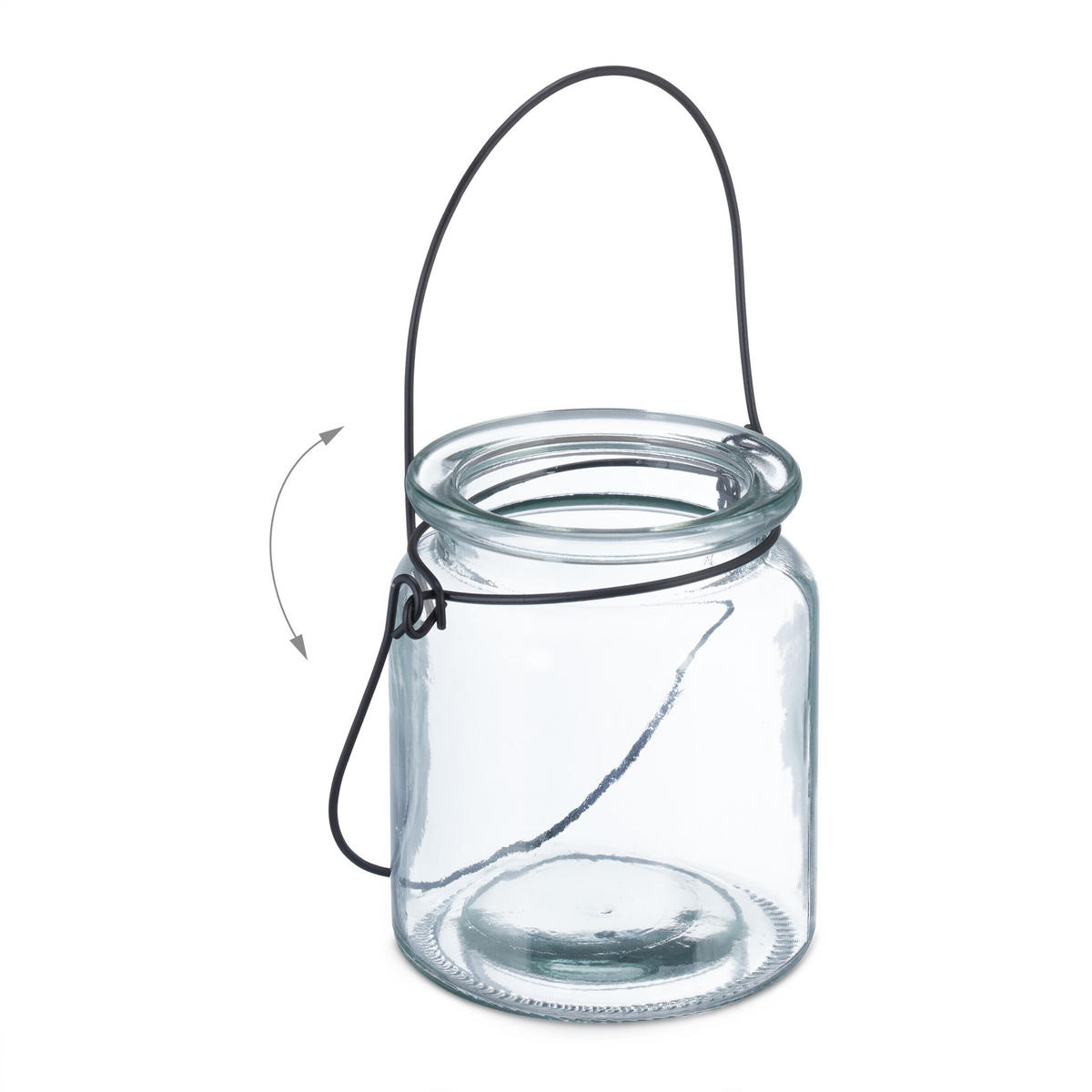 12xWINDLICHT - Transparent, Glas/Metall (9.5cm) - Relaxdays