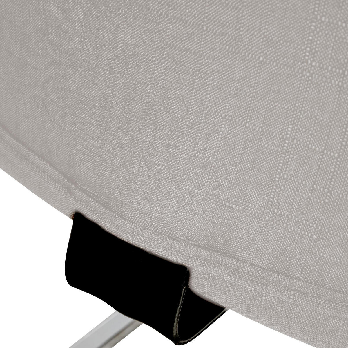 BESUCHERSTÜHLE Haarlem - 2er Set Stoff grau - Chromfarben/Grau, Textil/Metall (55/88/60cm) - TPFLiving