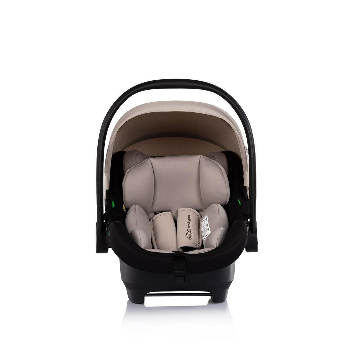 BABYSCHALE Elite next Gen beige i-Size (40-87cm) Schaukelfuß Gurt 3D-Kissen - Beige, Kunststoff (40/58/67cm) - Chipolino