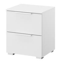 NACHTKOMMODE - 2 Schubladen - Weiß, Holzwerkstoff (40/48/42cm) - home24