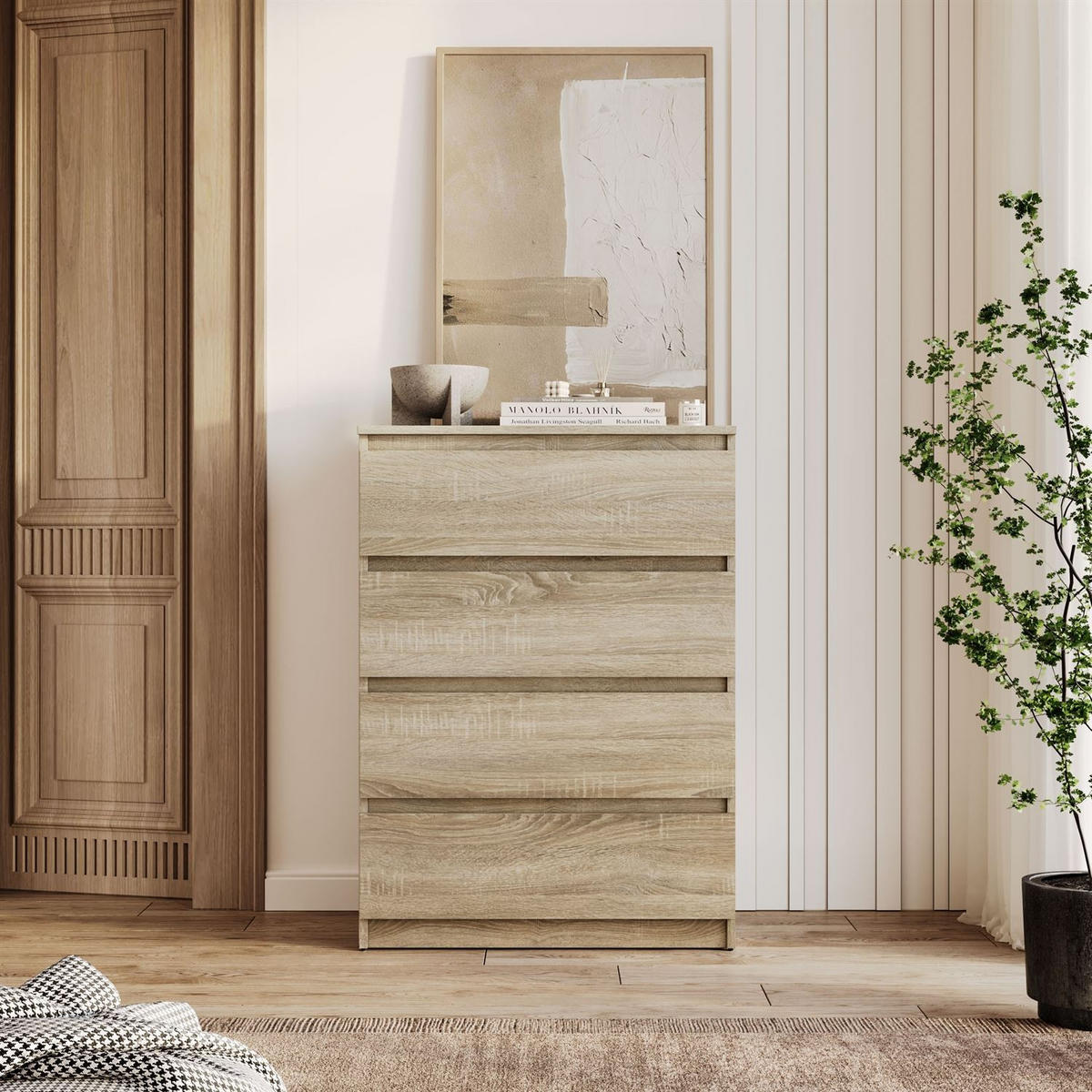 HIGHBOARD HANA M4 70 Sonoma Eiche - Sonoma Eiche, Holzwerkstoff (70/97/40cm) - Lookway