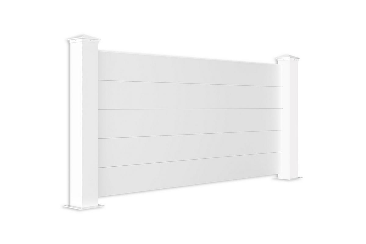 VORGARTENZAUN 2er-Set Niesen weiß 1,9m H.90cm aluminium - Weiß, Metall (378/89cm) - Casanoov