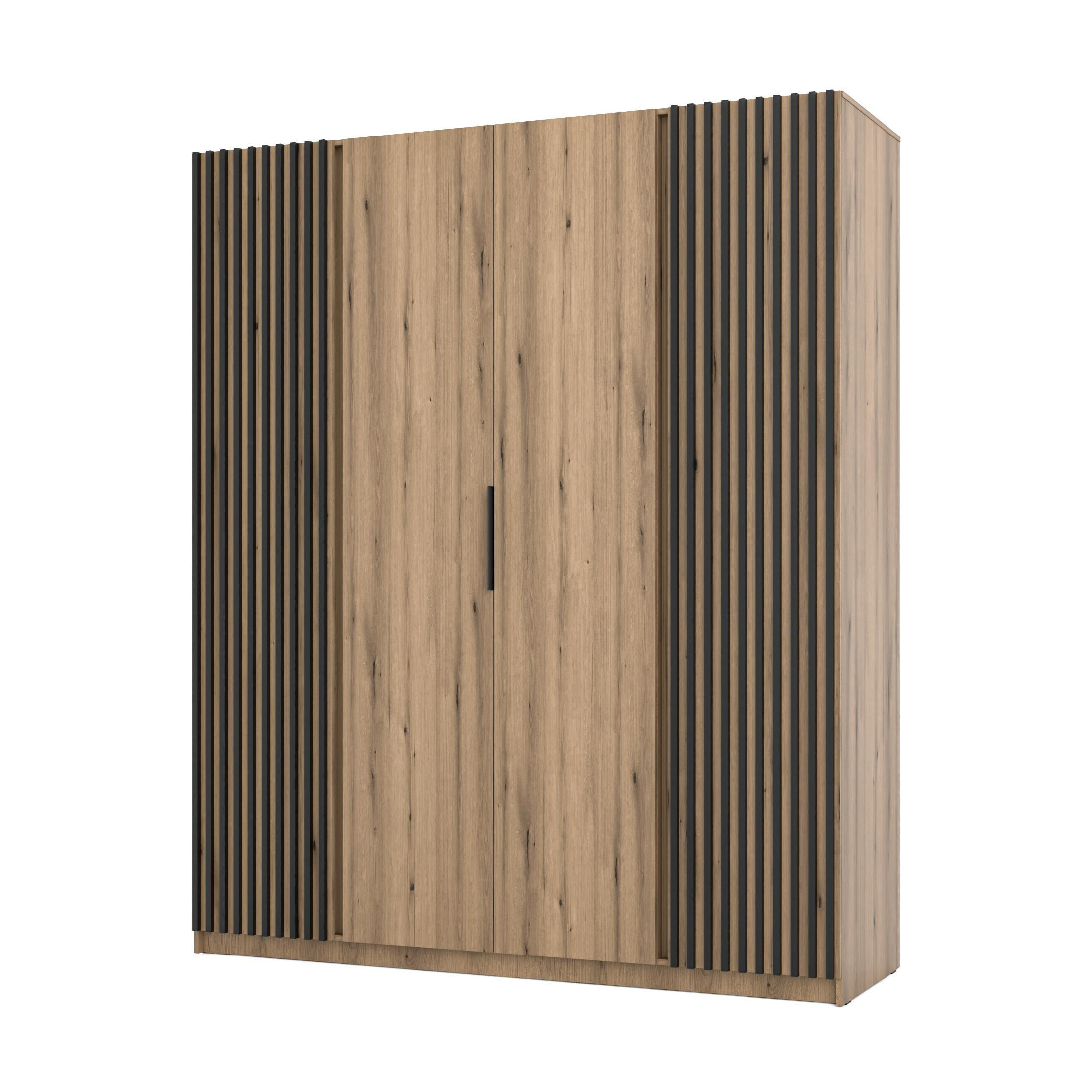 AX Living Kleiderschrank Eiche 200x239x61.9 cm