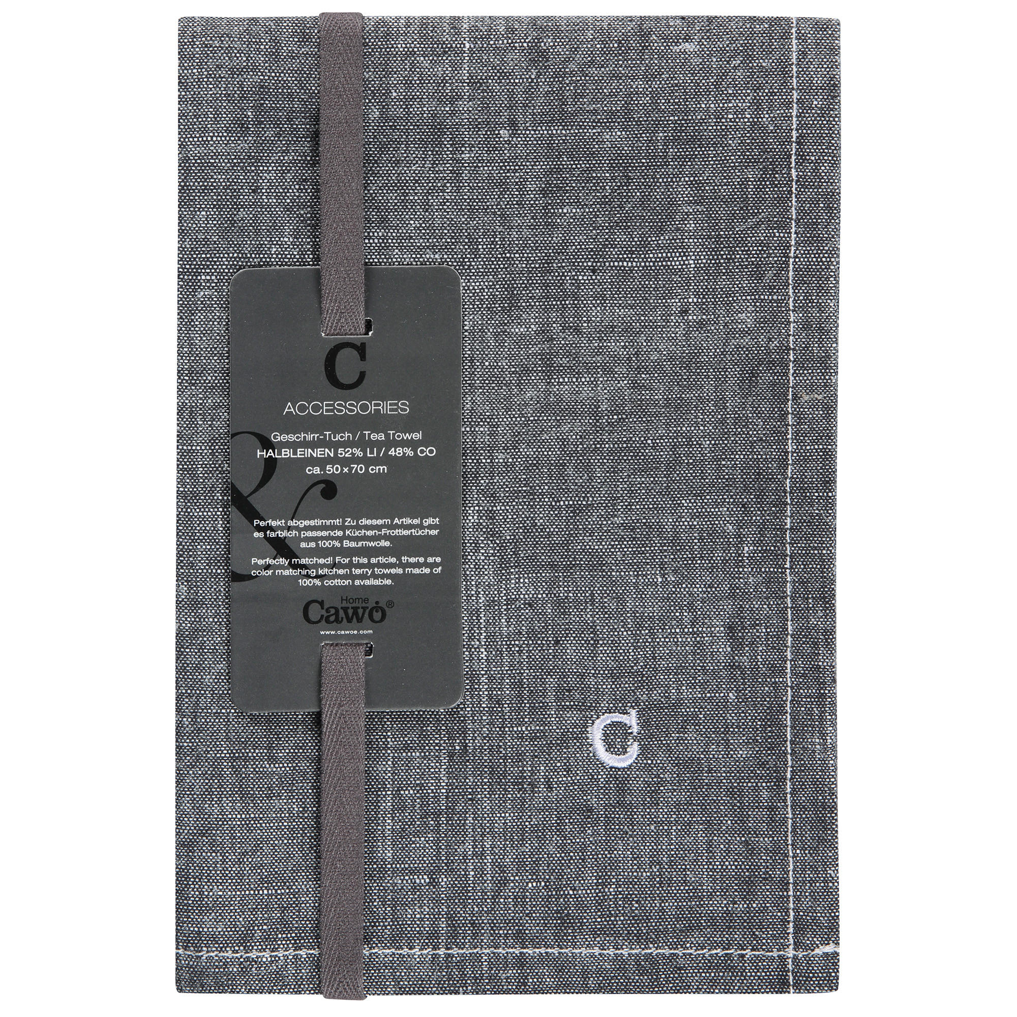 GESCHIRRTÜCHER CUISINE ZOOM ALLOVER 122 SCHWARZ - 97 - Schwarz, Textil (50/70cm) - Cawoe