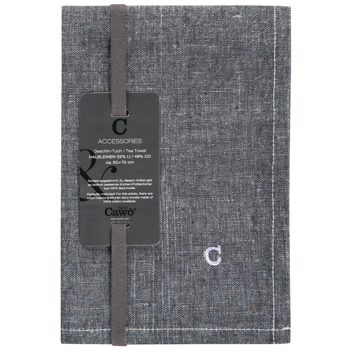 GESCHIRRTÜCHER CUISINE ZOOM ALLOVER 122 SCHWARZ - 97 - Schwarz, Textil (50/70cm) - Cawoe