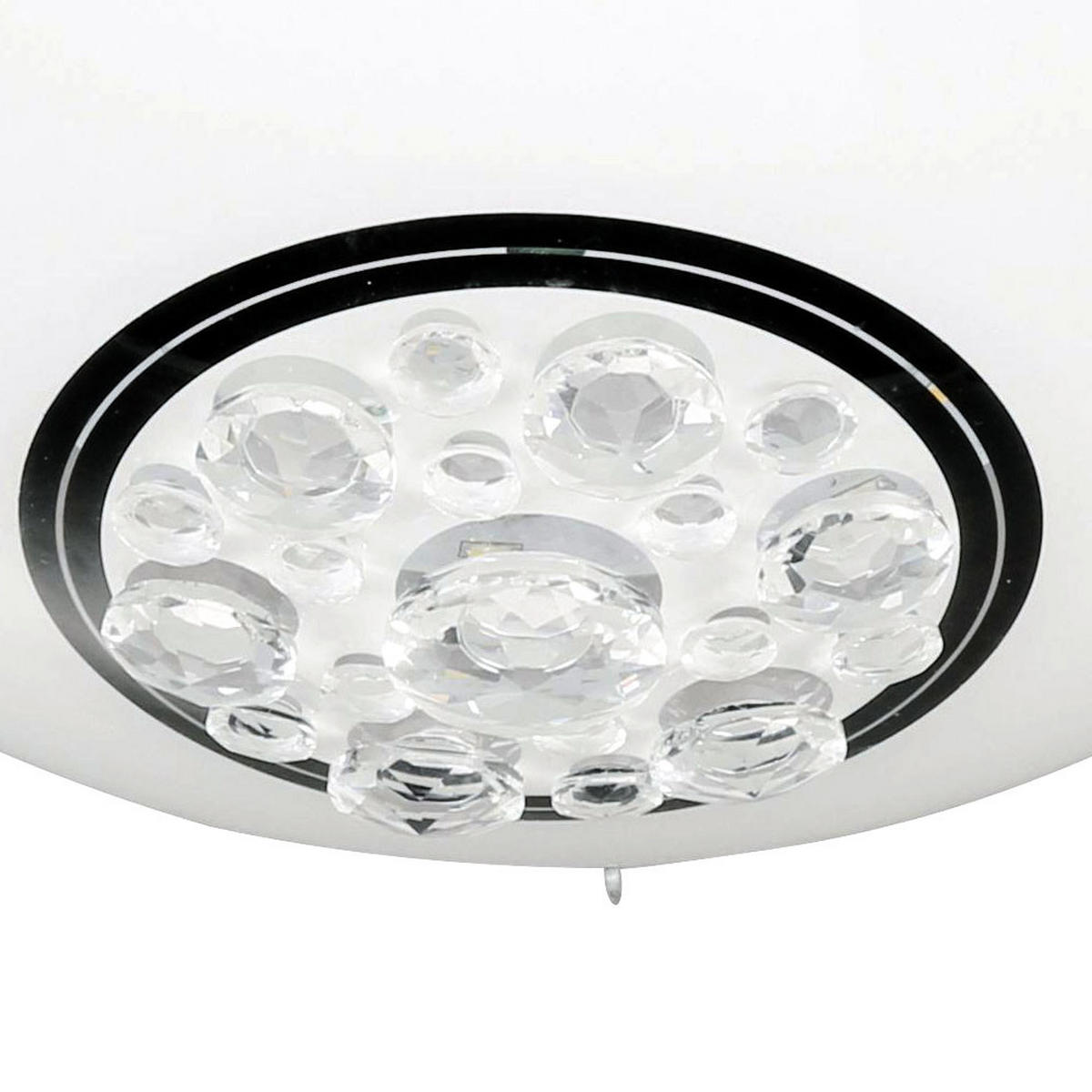 LED DECKENLEUCHTE NOA Weiß Kristalloptik - Weiß, Glas (25/25/10cm) - Wofi