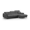 ECKSOFA RECHTS Fusion - Anthrazit, Textil (260/102cm) - Divani.store