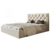 POLSTERBETT BOSTON SLIM, 160 x 200 cm mit Bettkasten und Lattenrost aus Holz, Farbe: Beige, Velourestoff - Beige, Holz/Kunststoff (160/200cm) - Alpi-Möbel