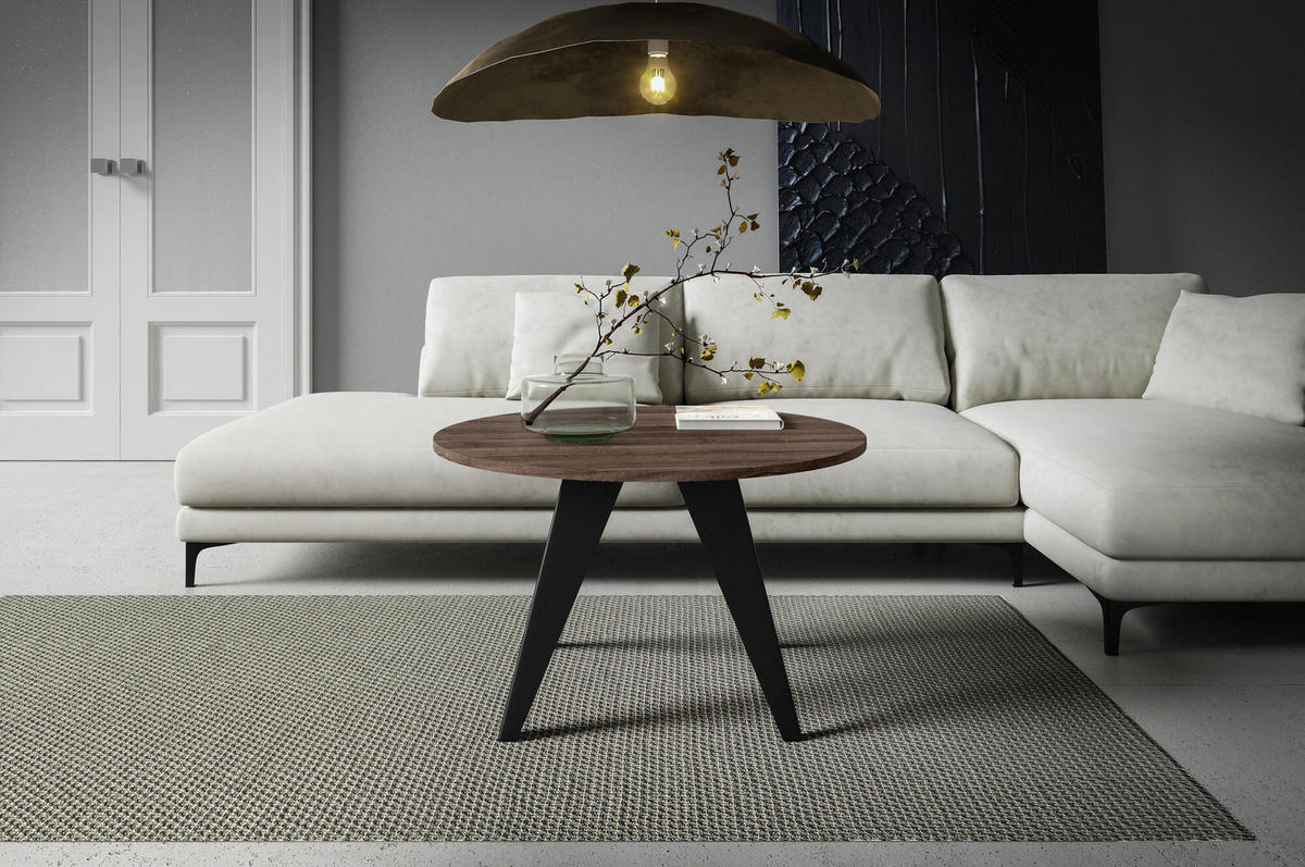 COUCHTISCH FARE Braun, Schwarz 75x75x50 cm - Schwarz/Braun, Holzwerkstoff (75/75/50cm) - FURNLUX