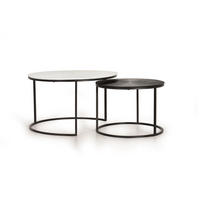 COUCHTISCH aus Metall - Weiß, Metall (76/76/45cm) - Giner y Colomer