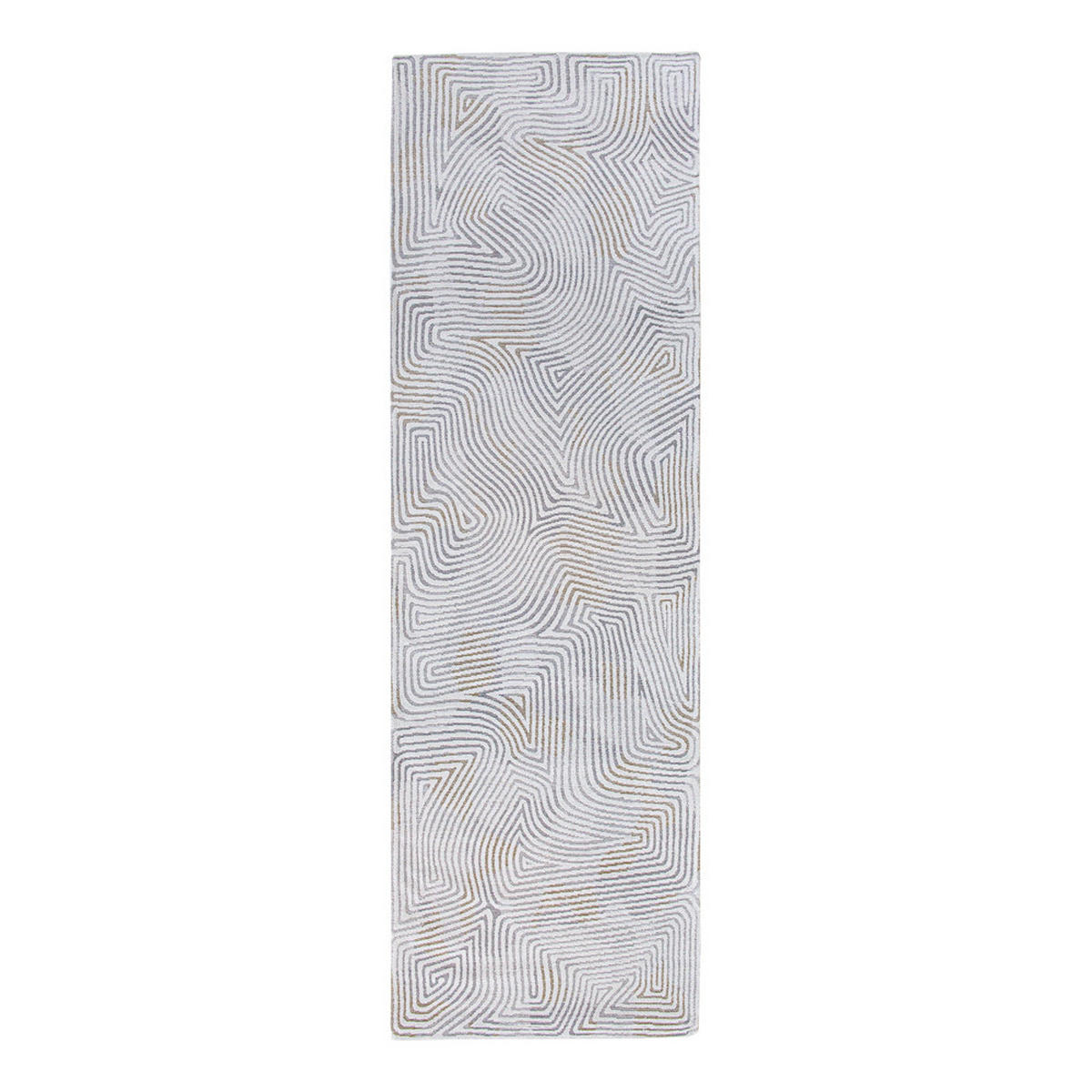 TEPPICH Oyster White Meditation 80/250 cm - Grau, Textil (80/250cm) - Louis De Poortere