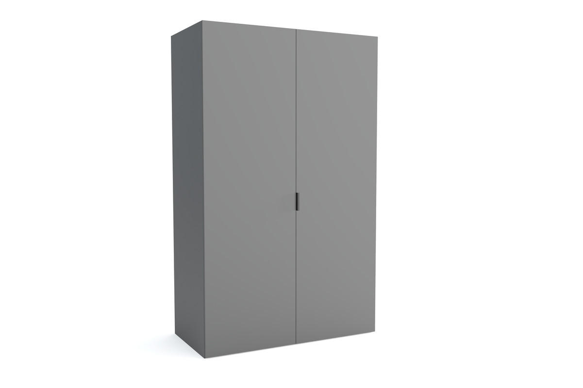 KLEIDERSCHRANK MAT A Grau 120x60x205 cm - Grau, Holzwerkstoff (120/205/60cm) - FURNLUX
