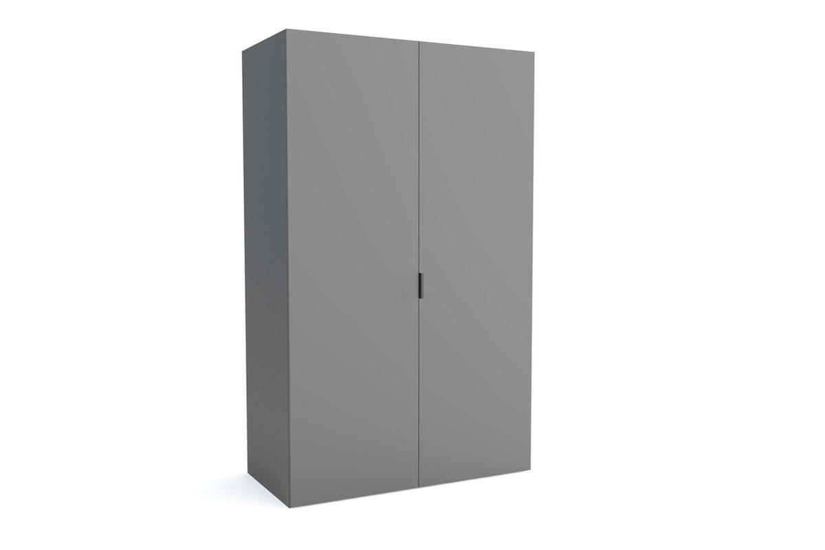 KLEIDERSCHRANK MAT A Grau 120x60x205 cm - Grau, Holzwerkstoff (120/205/60cm) - FURNLUX