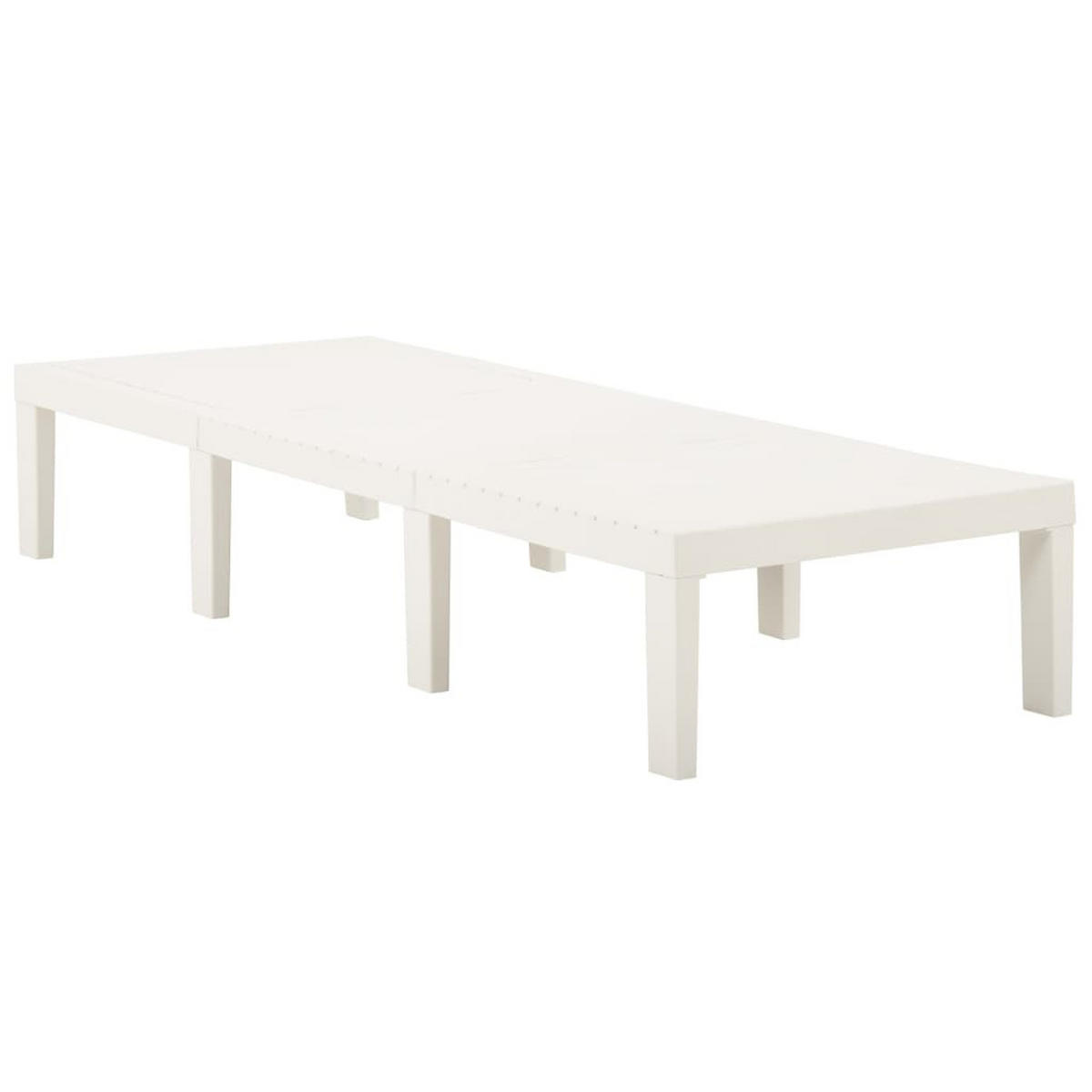SONNENLIEGE Kunststoff Weiss - Weiß, Kunststoff (65/32/195cm) - vidaXL