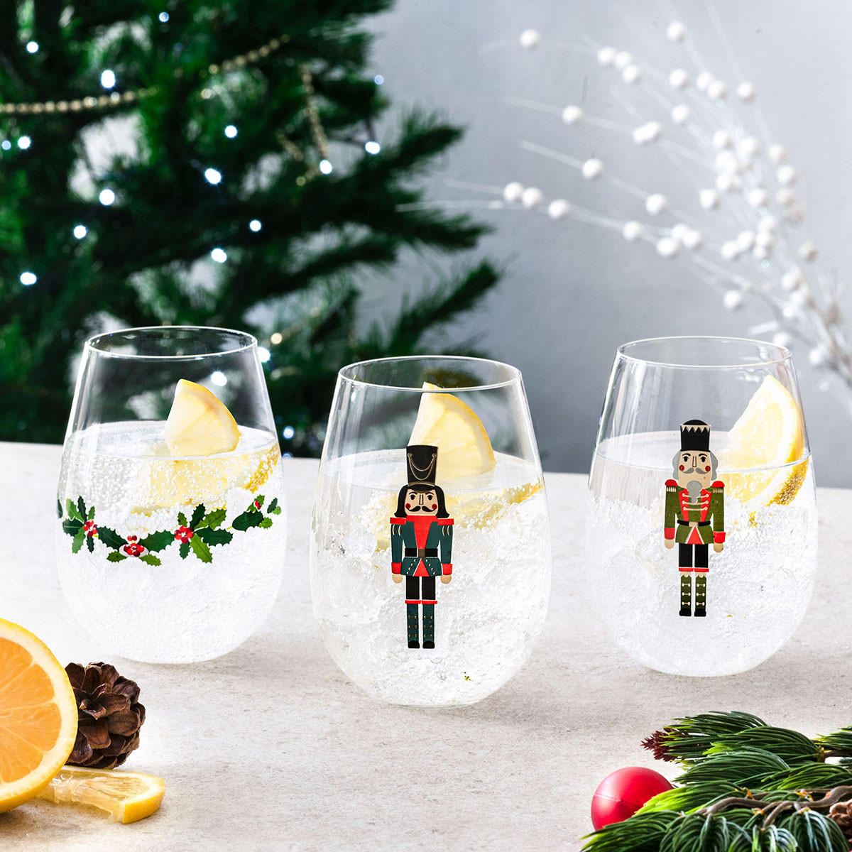WEIHNACHTSGLÄSER JOLLY, 3ER-SET, 550 ML - Transparent, Glas (0.55L) - Krosno Glass