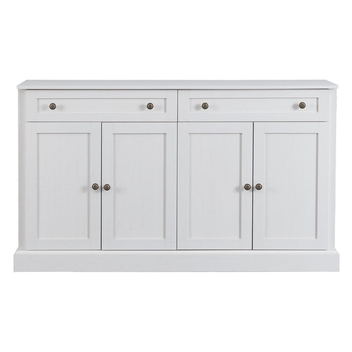 SIDEBOARD 150 cm in Antik Weiß mit 4 Schubladen und 4 Türen - Creme, Holzwerkstoff (150/86/40cm) - Urban Meuble