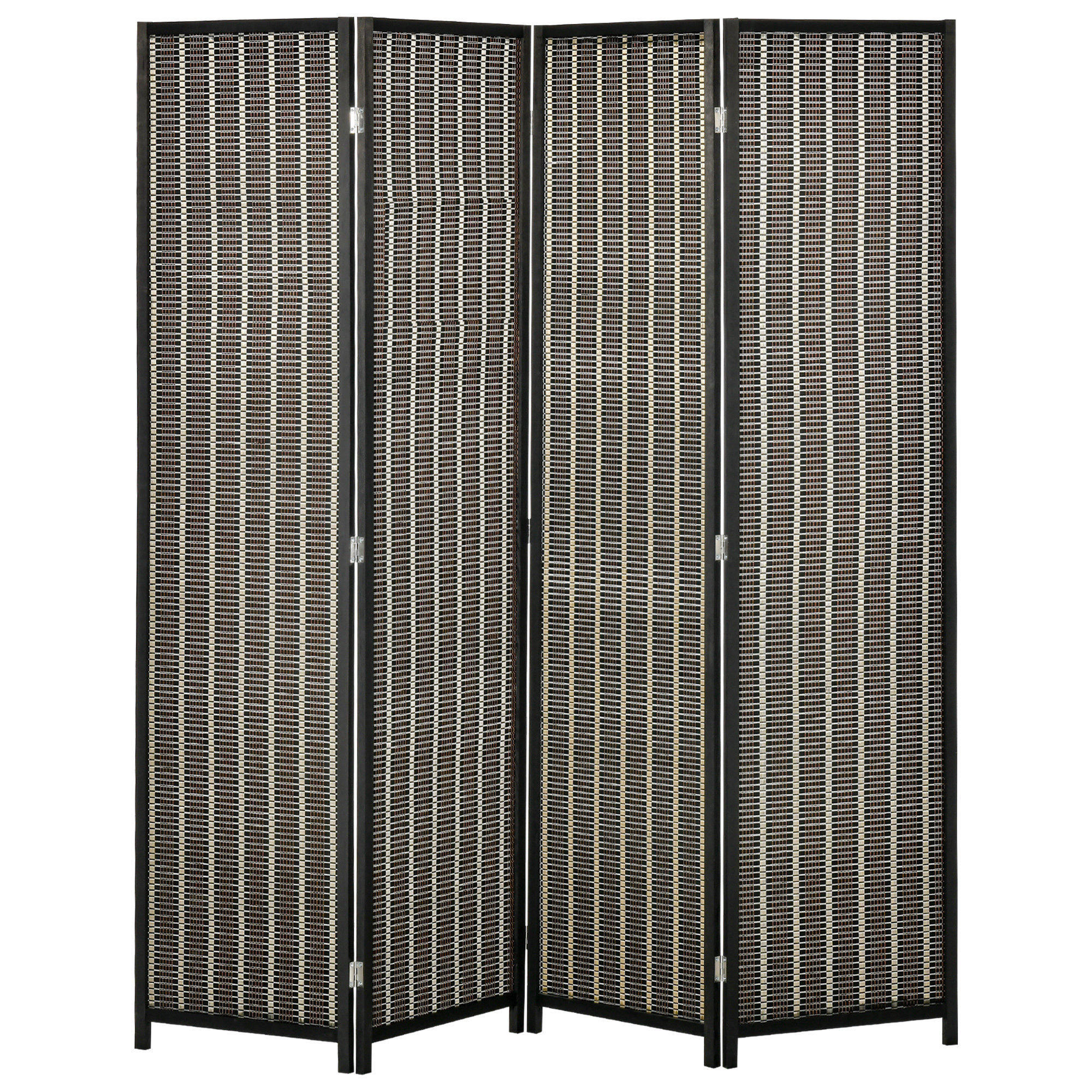 PARAVENT 4-teilig 180 x 180 cm, Braun - Braun, Holzwerkstoff (180/180/1.9cm) - HOMCOM
