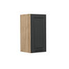 HÄNGESCHRANK R-Line Anthrazit Landhaus 30 cm - Honigeiche/Anthrazit, Holzwerkstoff (30/60/31cm) - Vicco