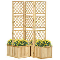 GARTENSICHTSCHUTZ, Tannenholz, Naturholz - Naturfarben, Holz (62/165cm) - Outsunny