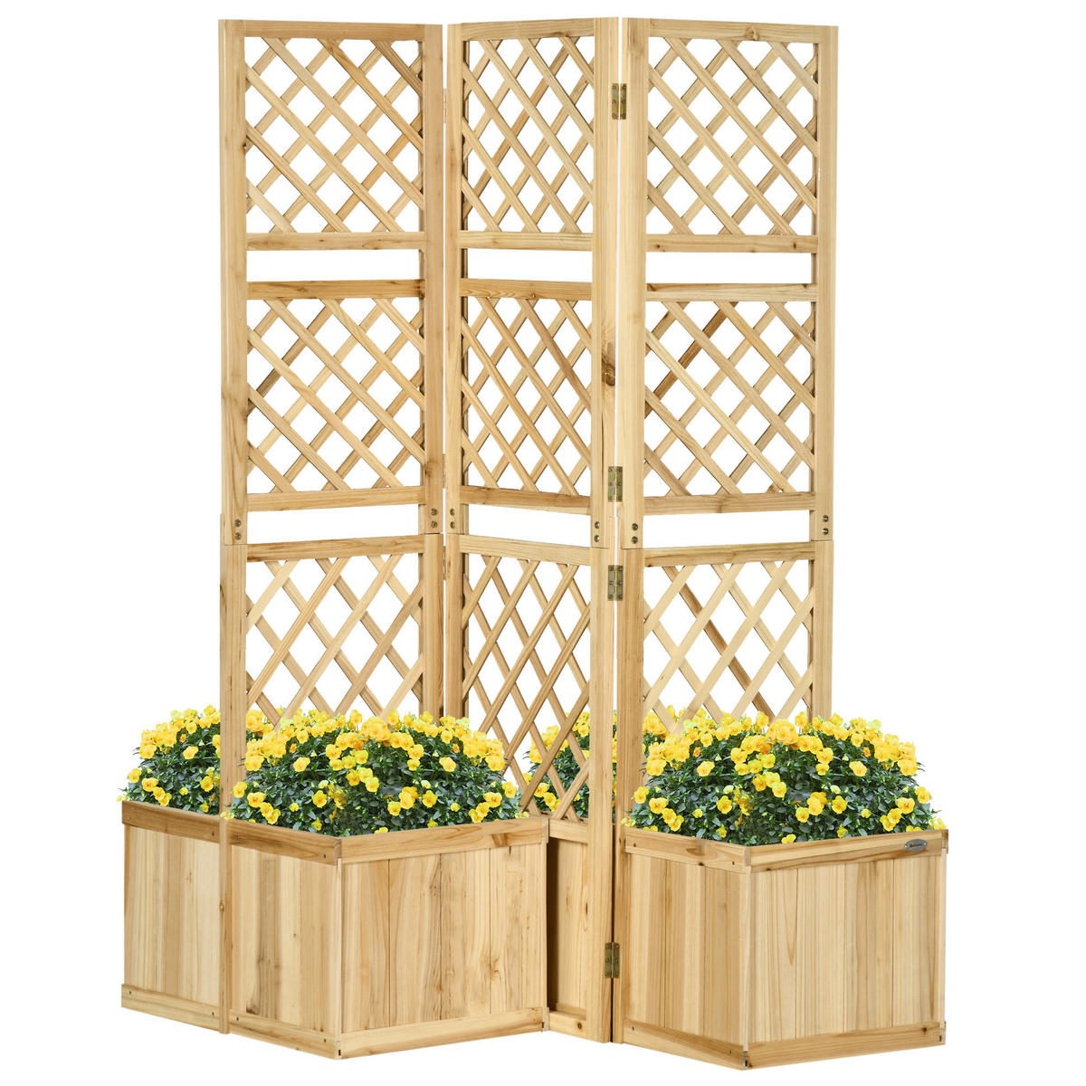 GARTENSICHTSCHUTZ, Tannenholz, Naturholz - Naturfarben, Holz (62/165cm) - Outsunny