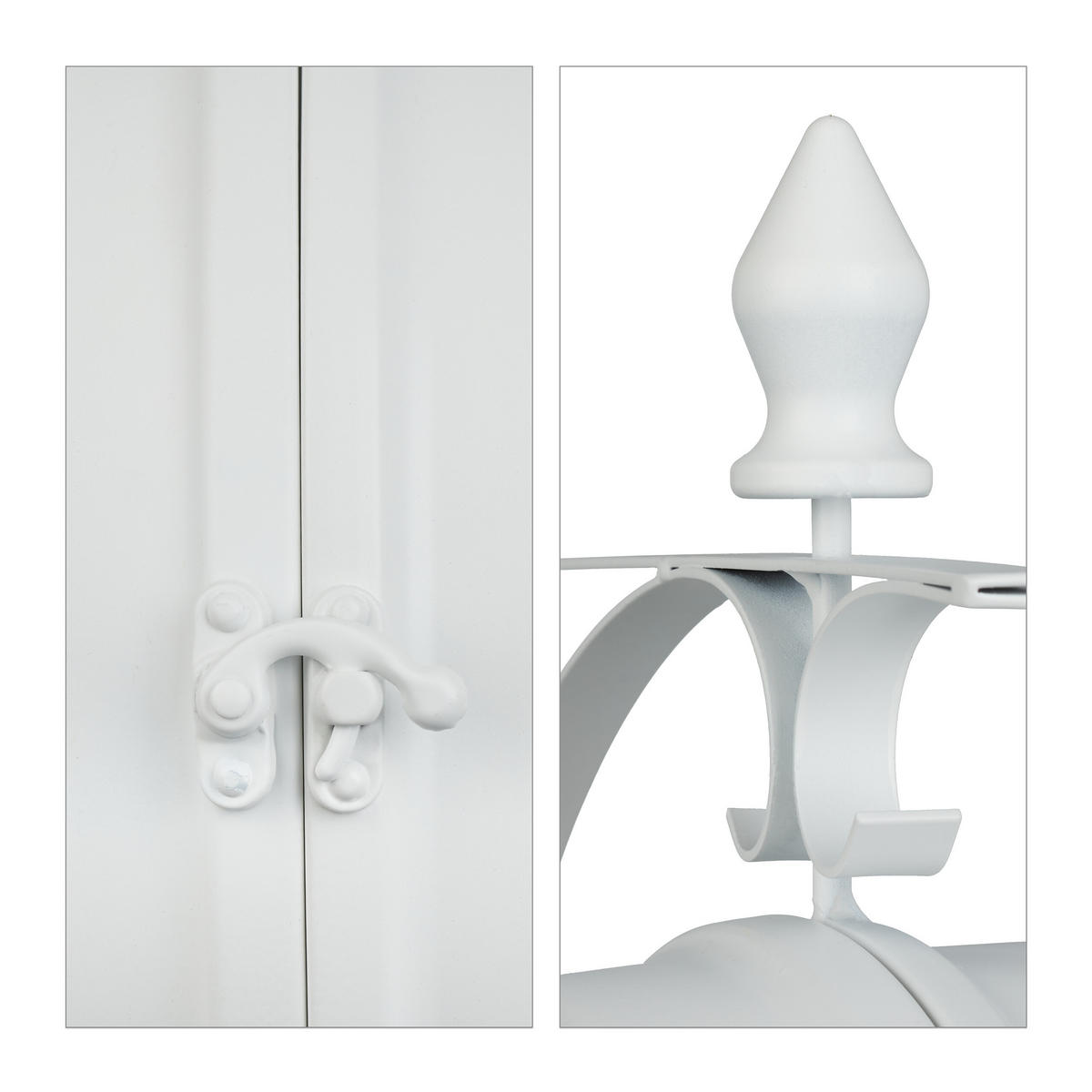 BAHNHOFSUHR - Multicolor, Glas/Metall (35/34/10cm) - Relaxdays