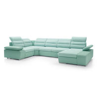 ECKSOFA KORFU Grün 365x225x100 cm - Grün, Textil (365/225cm) - FURNLUX