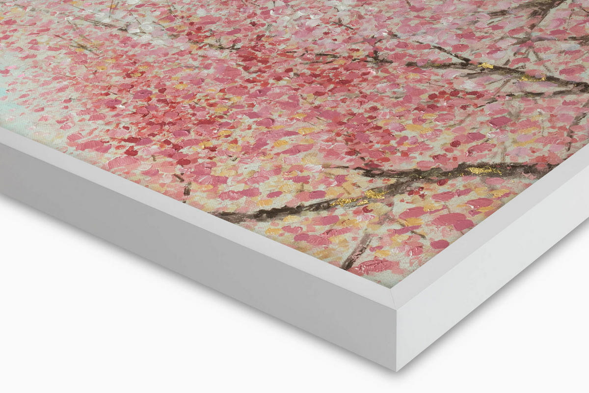 ÖLGEMÄLDE 100/70 cm - Pink/Braun, Holz/Textil (100/70cm) - KUNSTLOFT
