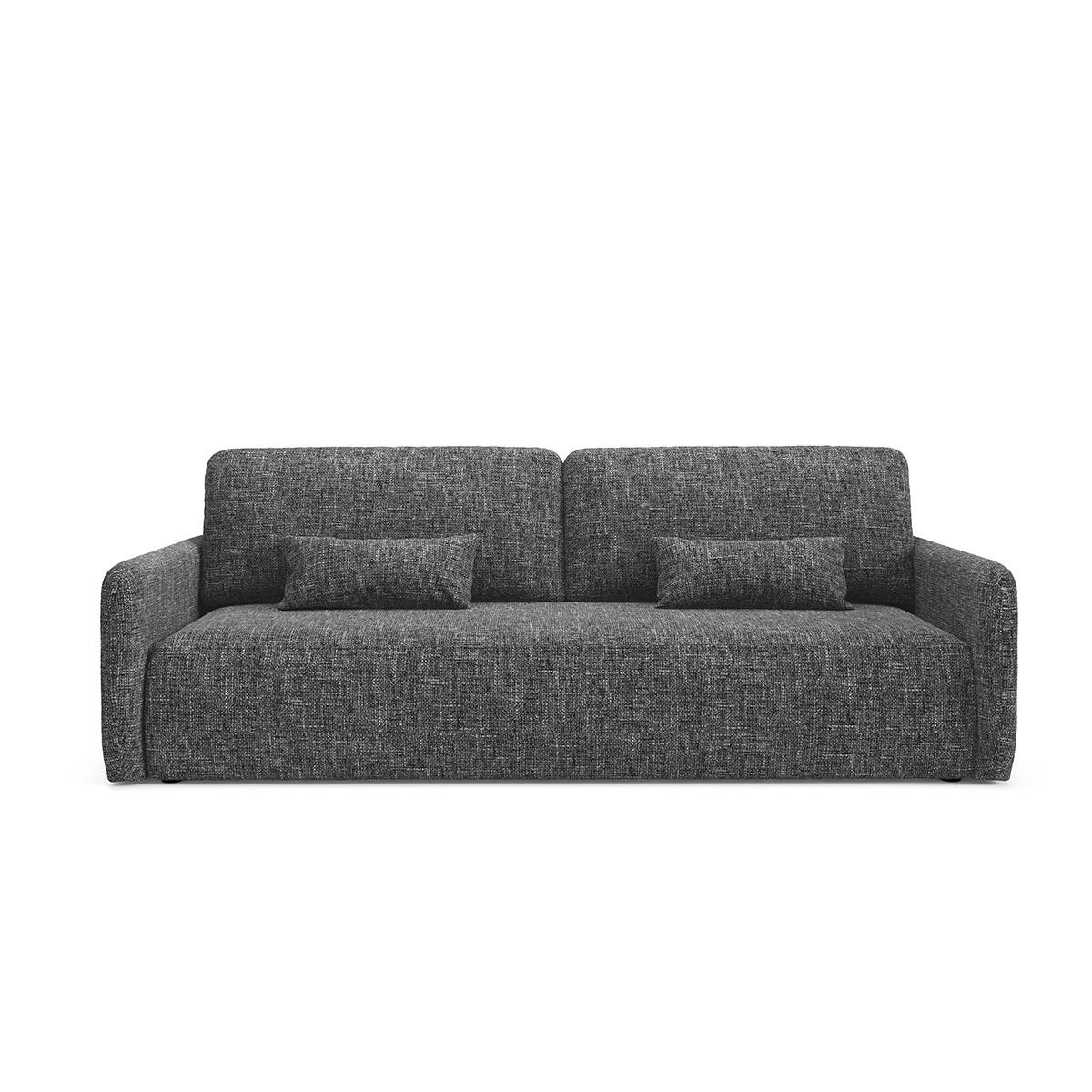 SOFA Lazare 3 Sitzplätze Dunkelgrau - Grau, Holz (217/86/102cm) - Petits-meubles