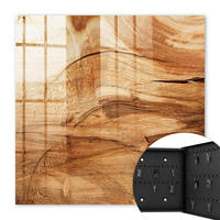 SCHLÜSSELBOX Schwarz 30x30 cm- Türöffnung nach rechts - Holzstruktur - Braun, Metall (30/30/5cm) - TULUP