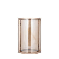 WINDLICHT Jarie Braun 18/18/28cm - Braun, Glas (18/28/18cm) - PTMD Collection