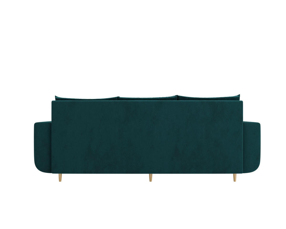 SOFA DELFIN mit Schlaffunktion ITAKA 39 Sofa mit Stauraum - Türkis, Textil (90/88/240cm) - Bedante