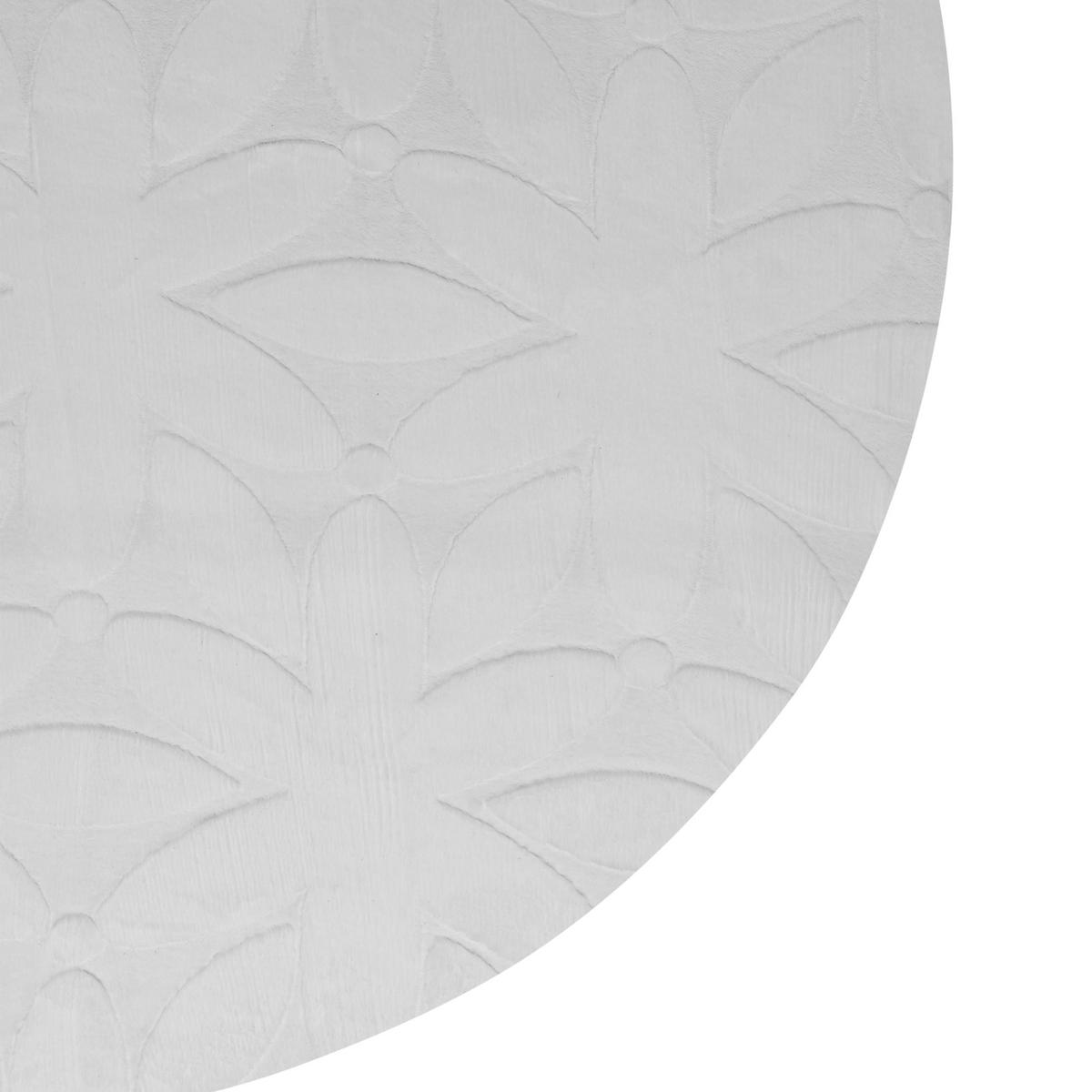 TEPPICH Hellgrau 160 cm Hood - Hellgrau/Grau, Textil (160/160cm) - Beliani