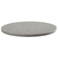 TISCHPLATTE runder 60 cm, Grau - Hellgrau/Grau, Kunststoff (60/2.5/60cm) - Oviala