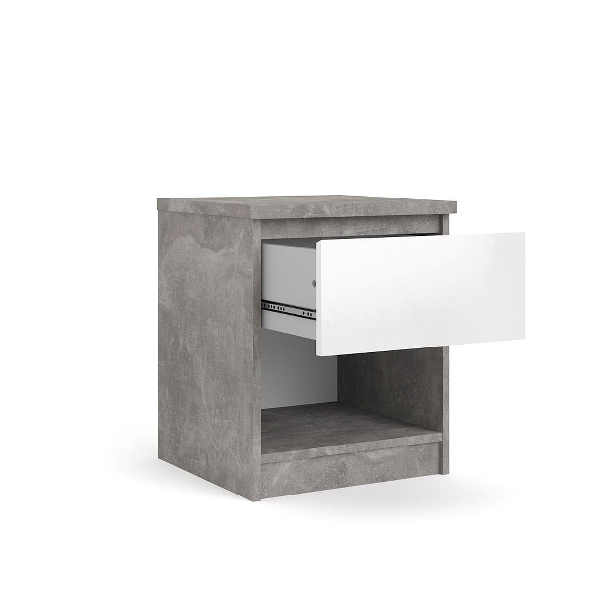 NACHTSCHRANK Beton - Grau, Holzwerkstoff (40/50/40cm) - ebuy24