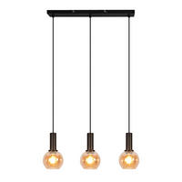 PENDELLEUCHTE Glorix 40/13/145 cm - Schwarz, Glas/Metall (40/13/145cm) - ZMH