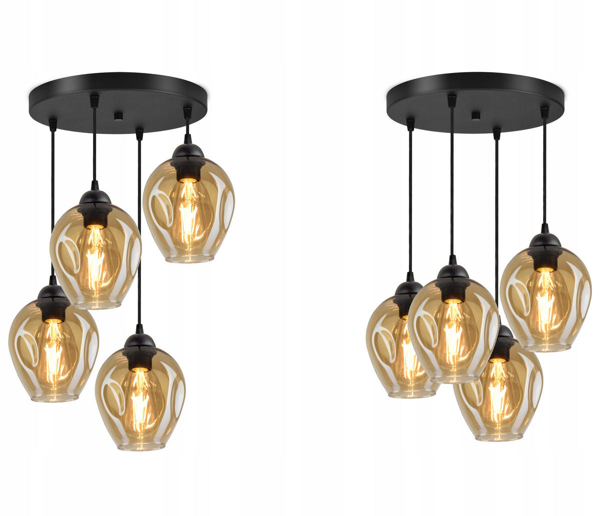 PENDELLEUCHTE Hegel - Transparent/Schwarz, Glas/Metall (35/35/80cm) - kiki design