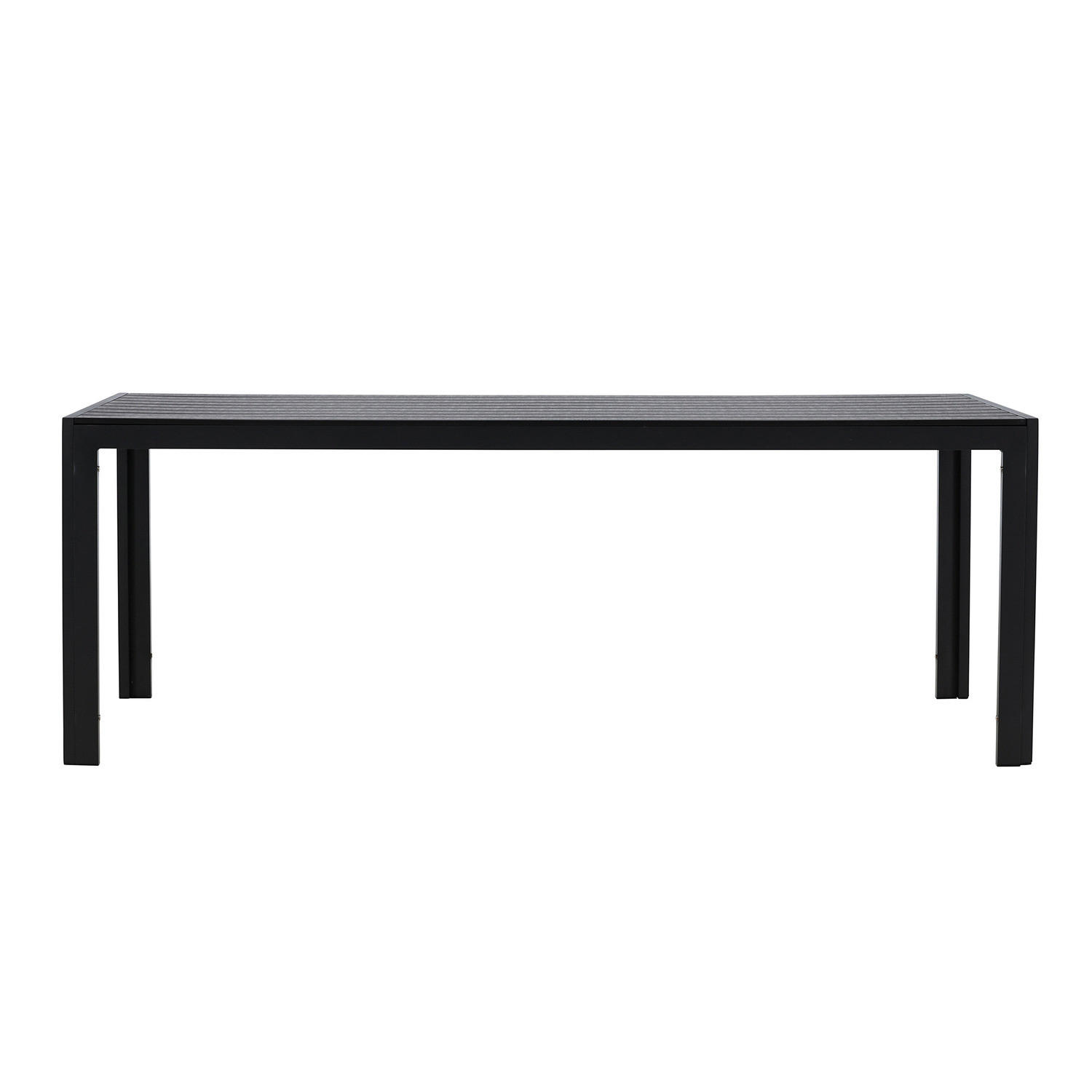 GARTENTISCH - Schwarz - Aluminium - 90 x 74 x 205 cm - Schwarz, Metall (205/90/74cm) - home24