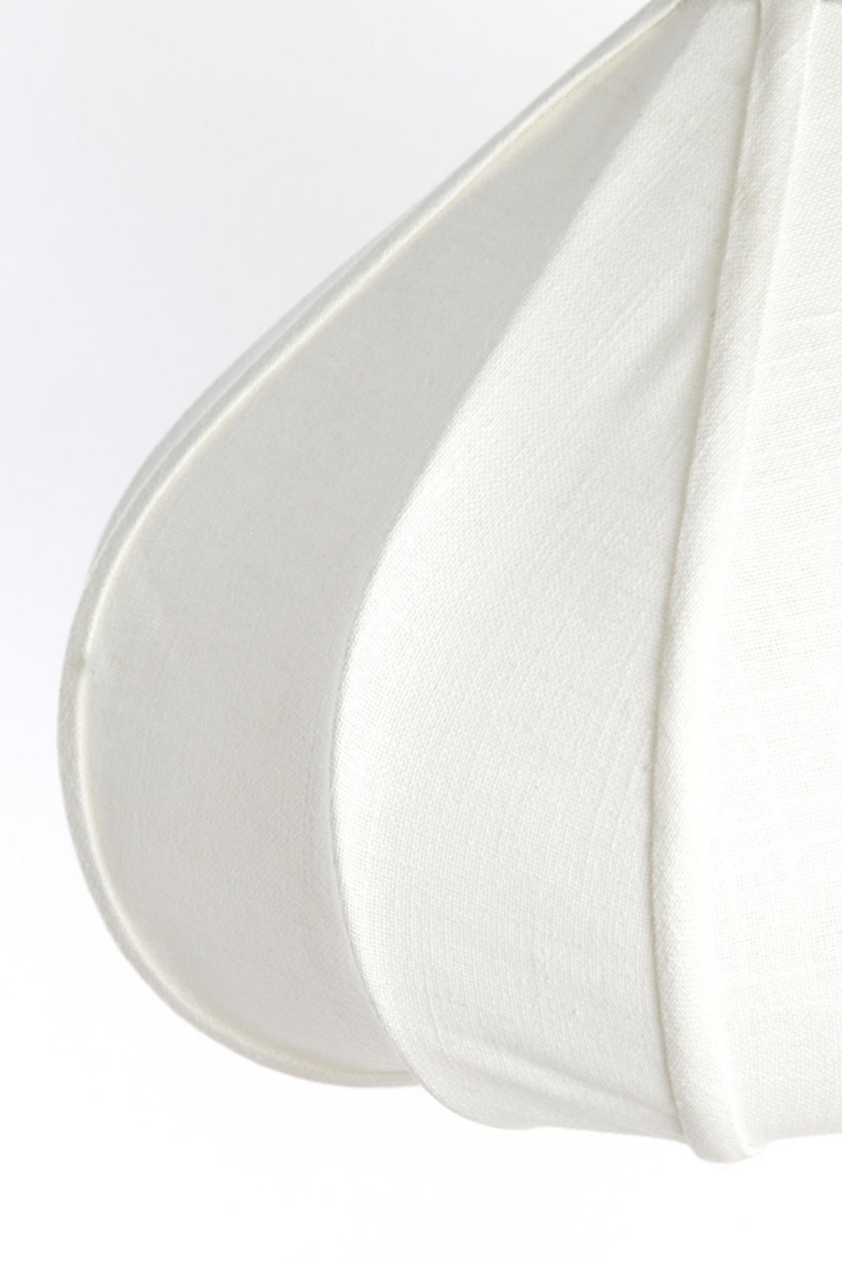 HÄNGELAMPE Zubeda Weiß Ø38,5/28 cm - Weiß, Textil (38.5/38.5/28cm) - Light & Living