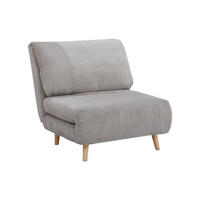 SCHLAFSESSEL - Cord - Hellgrau - PALULA - Hellgrau, Textil (81/83/88cm) - Vente-Unique