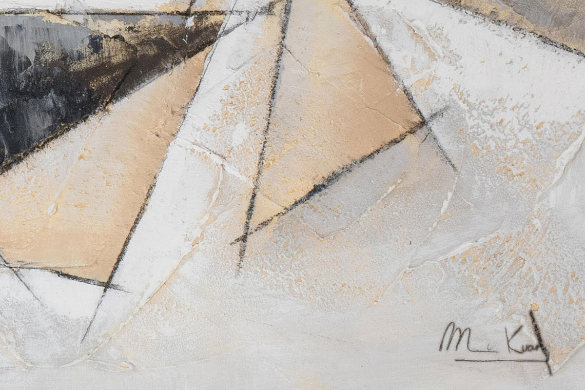 ACRYLBILD HANDGEMALT 120/80 cm - Braun/Grau, Holz/Textil (2.1/80cm) - KUNSTLOFT