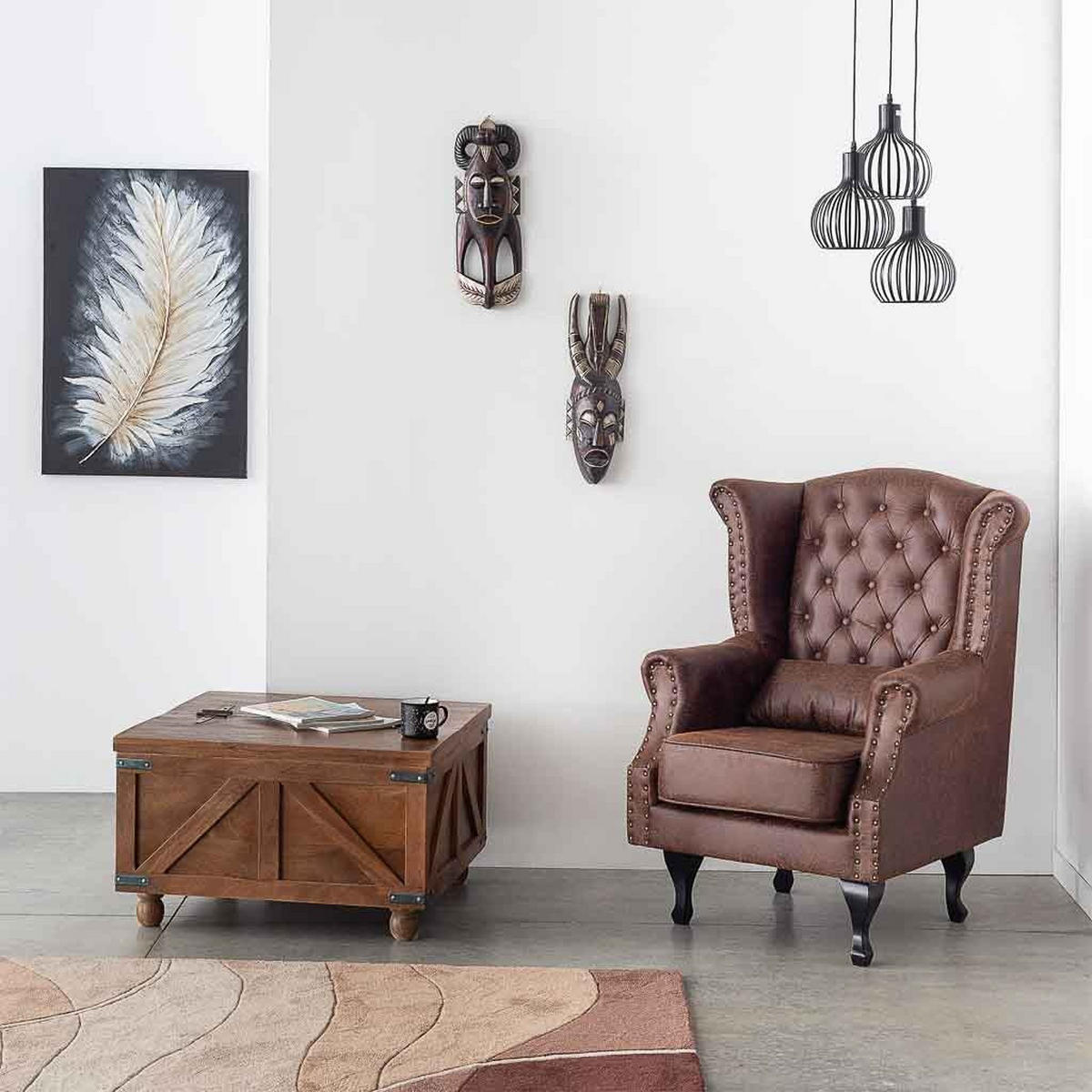COUCHTISCH aus Holz 76x76x45 cm - Braun, Holz (76/76/45cm) - Wanderlust