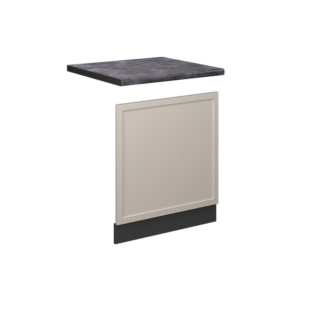 FRONTBLENDE Fame-Line GrauBeige 60 cm, AP Anthrazit - Greige/Anthrazit, Holzwerkstoff (60/67.4/1.6cm) - Vicco