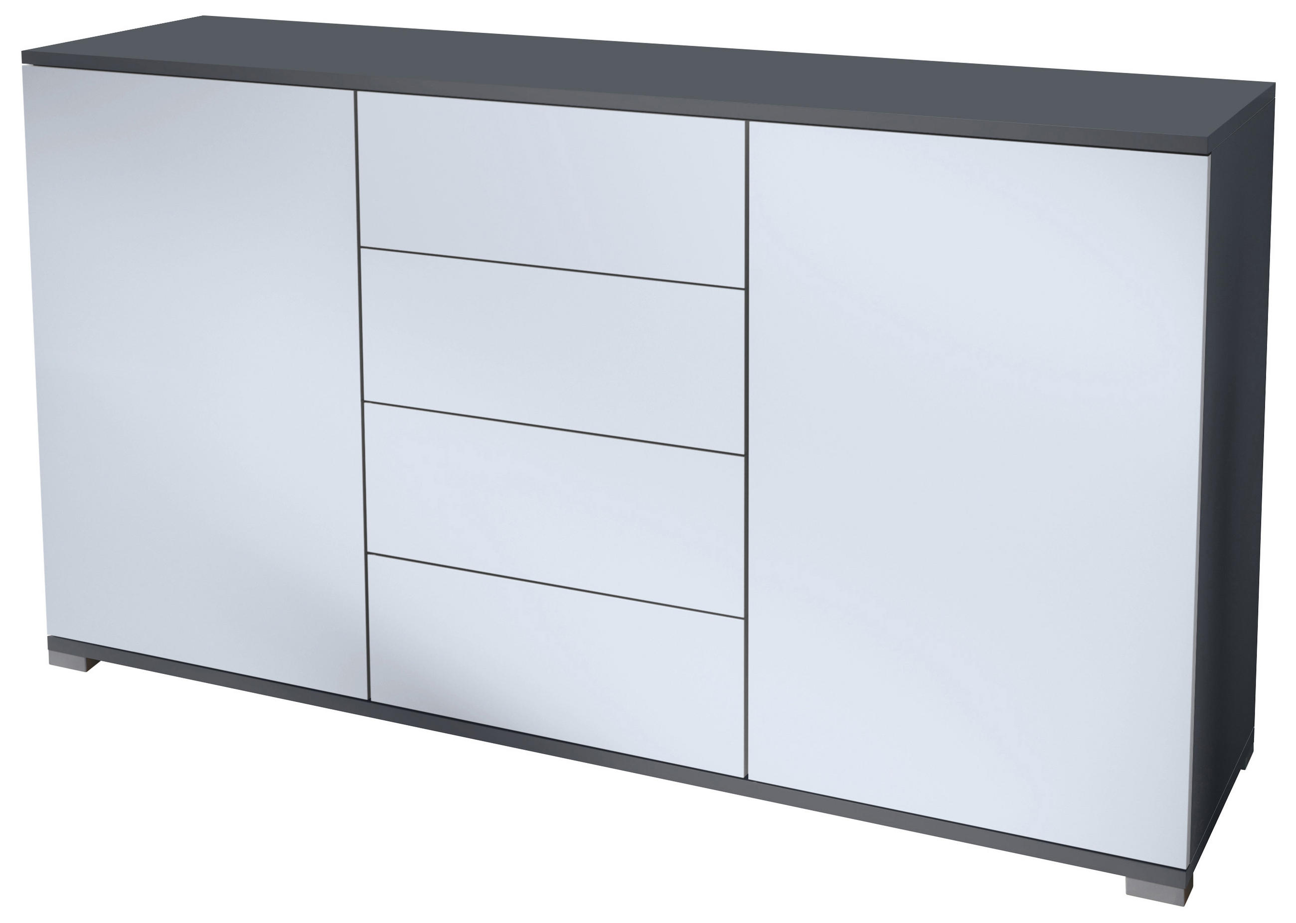 Vladon Sideboard Weiß 138.5x75.5x35 cm