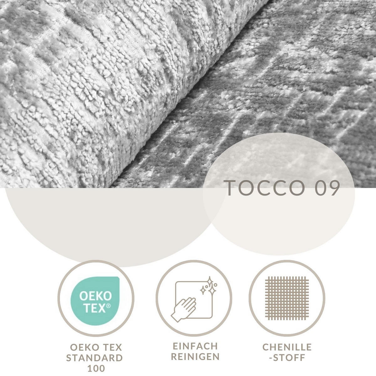 BOXBETT Estelle Hellgrau 200/200 cm im Chenille-Stoff - Hellgrau/Schwarz, Holz/Holzwerkstoff (200/200cm) - Maison de Reve