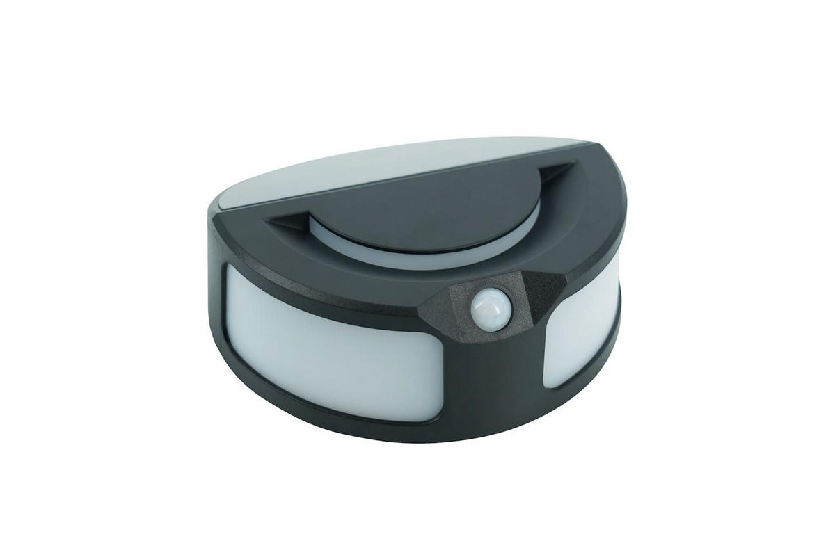 LED-WANDLEUCHTE Solar Außenbereich Dämmerungssensor 45 Auslösungen Nachtlicht - Schwarz, Kunststoff (19/19/6.7cm) - Northpoint