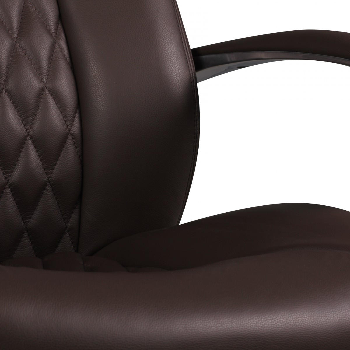 CHEFSESSEL Echtleder mit Aluminiumfußkreuz und ergonomischer Sitzform MADRID, Braun 70x68x130 cm - Silberfarben/Braun, Leder/Metall (70/130/68cm) - KADIMA DESIGN