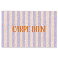 FUSSMATTE Lila – Orange – Streifen – Carpe Diem 60x40 cm - Flieder, Kunststoff (60/0.4cm) - MuchoWow