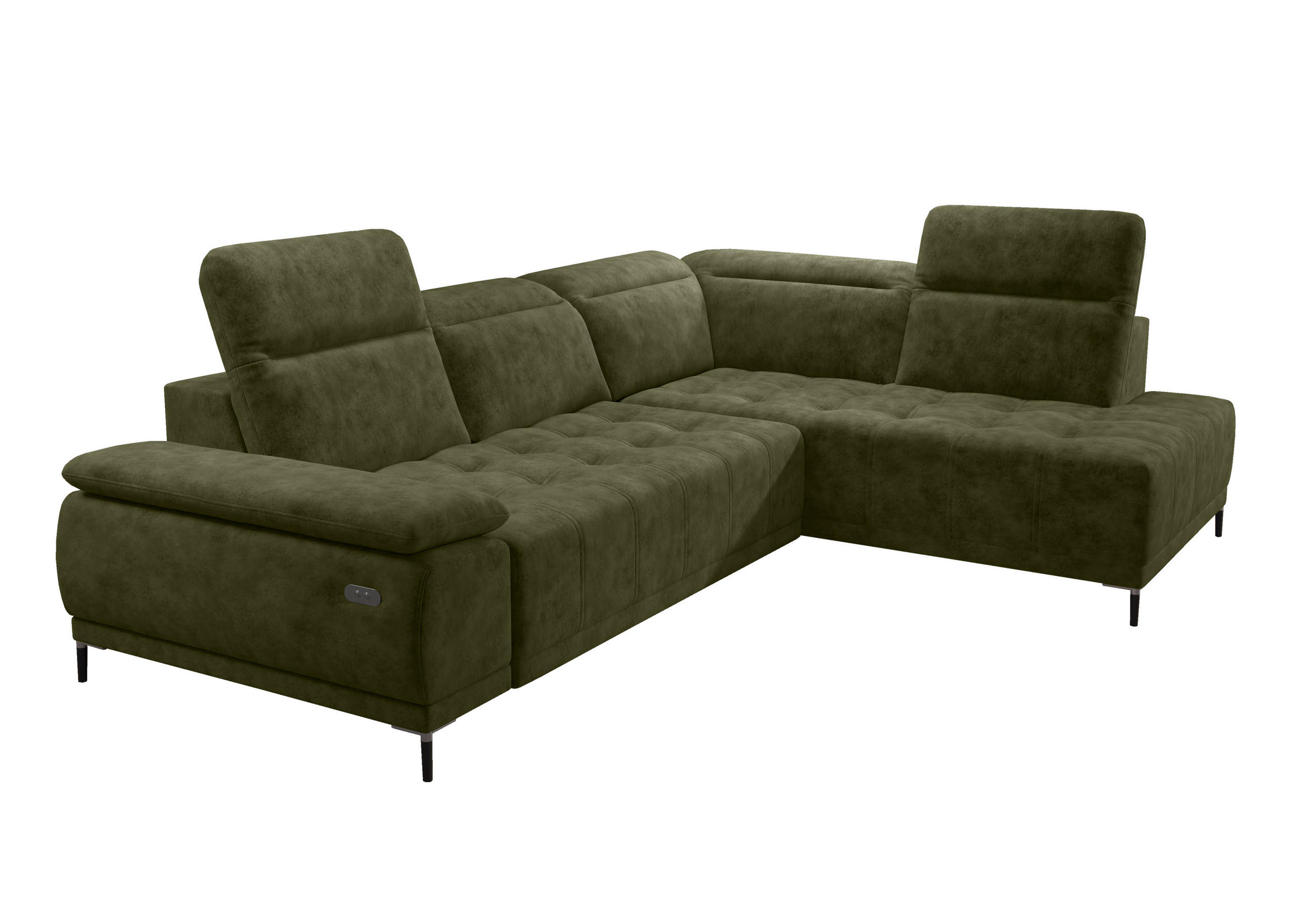 ECKSOFA FOCUS XL L-förmig Konfiguration freistehend RECHTS 352x204x98cm Dark yellow - Dunkelgelb, Holz/Textil (352/204cm) - DomoHome