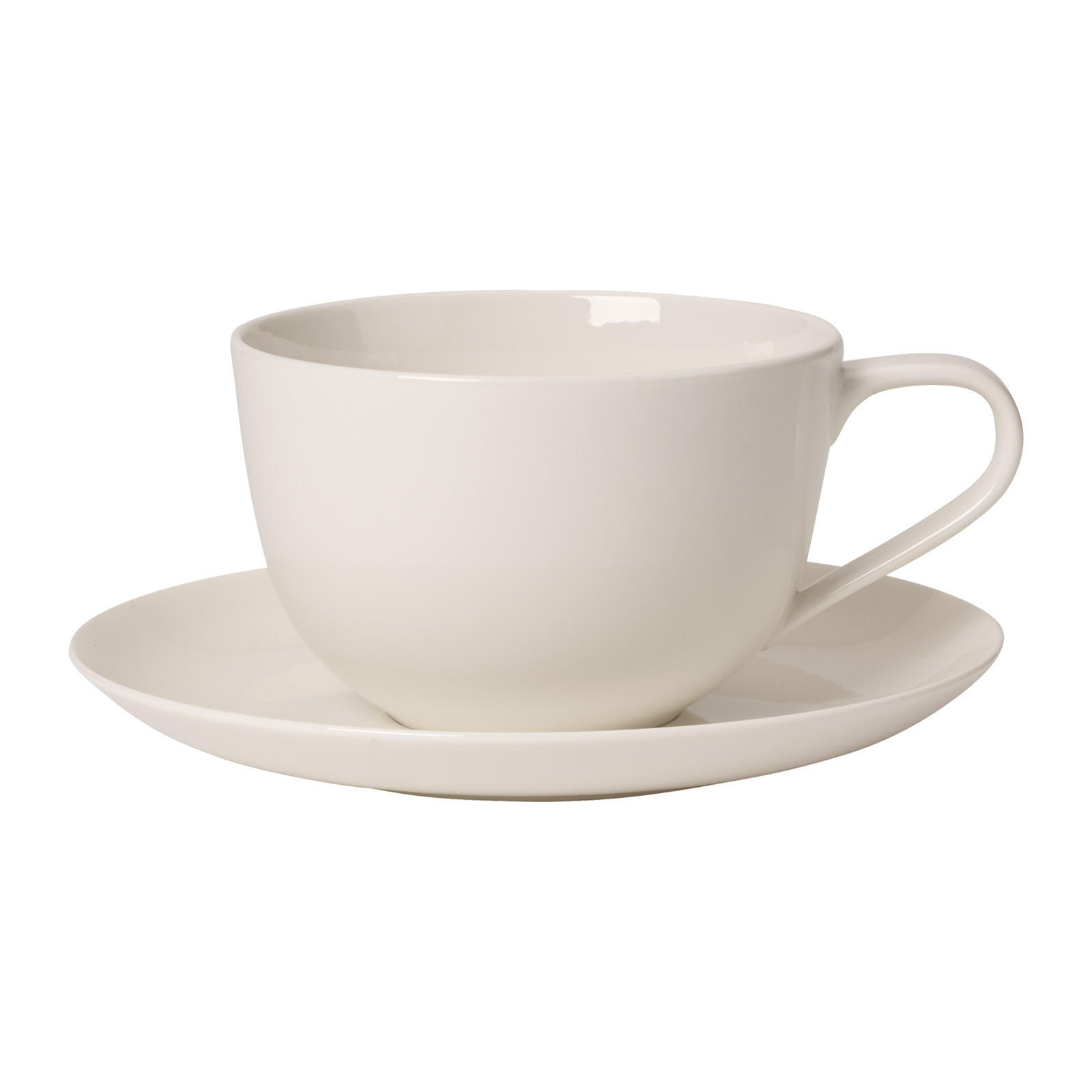 FRÜHSTÜCKSTASSE MIT UNTERTASSE For Me weiß 300 ml - Weiß, Keramik (17.4/9.4/17.4cm) - Villeroy & Boch