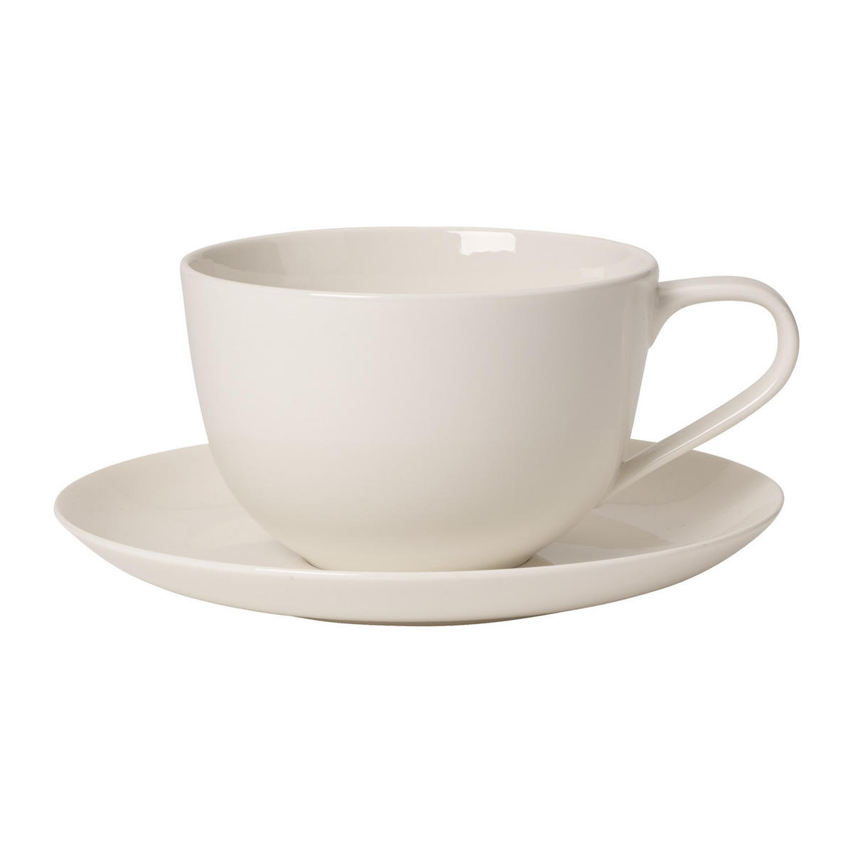 FRÜHSTÜCKSTASSE MIT UNTERTASSE For Me weiß 300 ml - Weiß, Keramik (17.4/9.4/17.4cm) - Villeroy & Boch